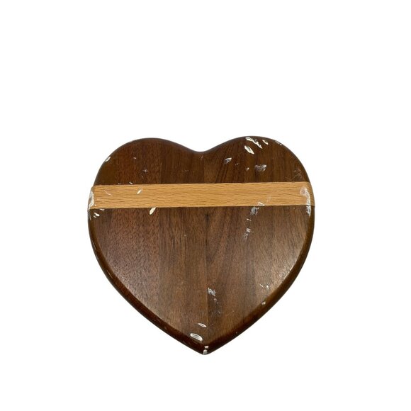 Handcrafted Wooden Heart Shaped Puzzle Ring Box Flower Jewelry & Keepsakes - Picture 8 of 10